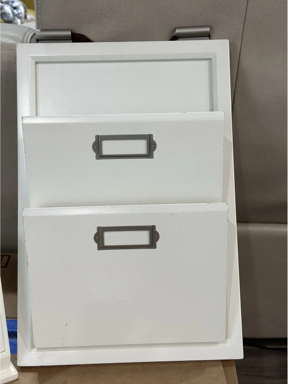 Pottery Barn Wood Letter Bin And Pop Photo Book End